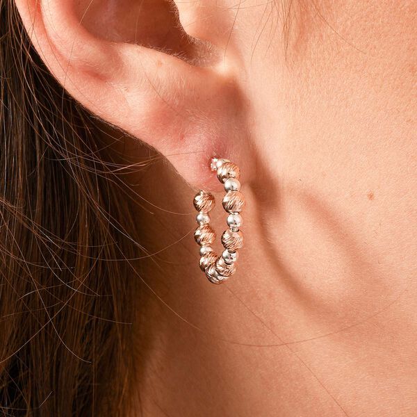 925 Silber rosévergoldet Ohrringe, ca. 3,00g image number 2