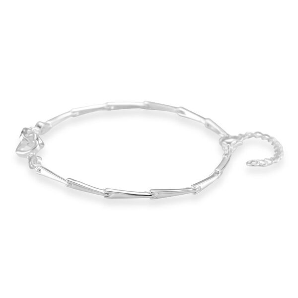 Weißer Kristall Armband ca. 19 cm Messing image number 4