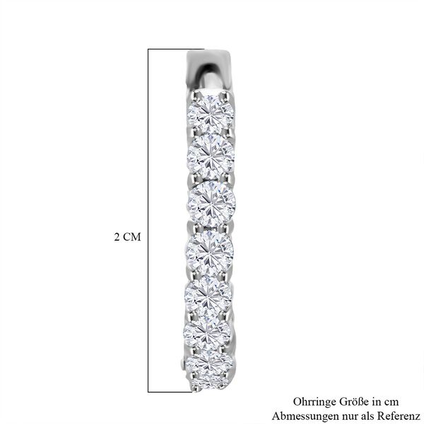 LUXURIANT SI-GH Labor Diamant Ohrringe, 925 Silber rhodiniert - 2 ct. image number 4
