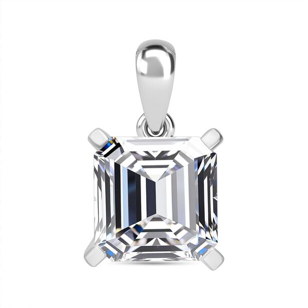 LUXURIANT IGI zertifizierter VS-GH Labor Asscherschliff Diamant Anh&auml;nger in 950 Platin - 5 ct.