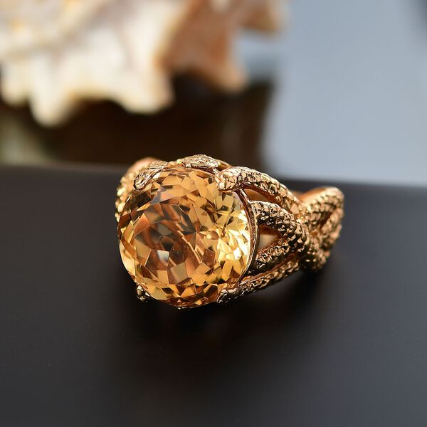 Citrin Ring Messing (Größe 18.00) ca. 10,47 ct image number 2