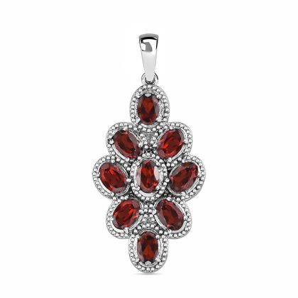 Roter Granat Anh&auml;nger  Edelstahl ca. 4.67 ct