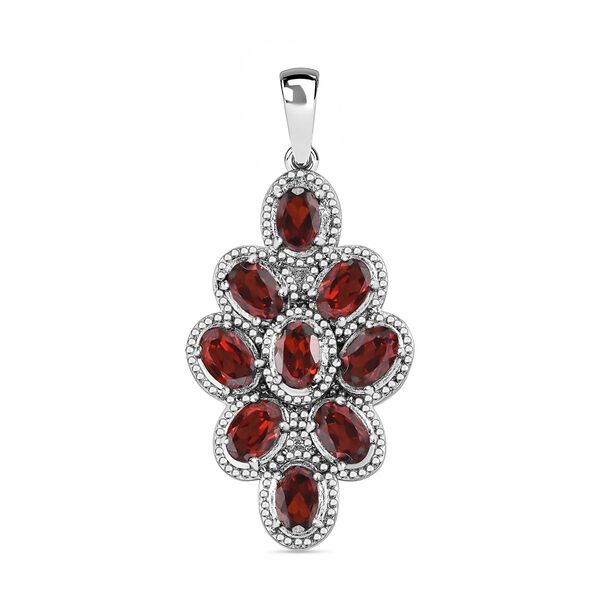 Roter Granat Anh&auml;nger  Edelstahl ca. 4.67 ct