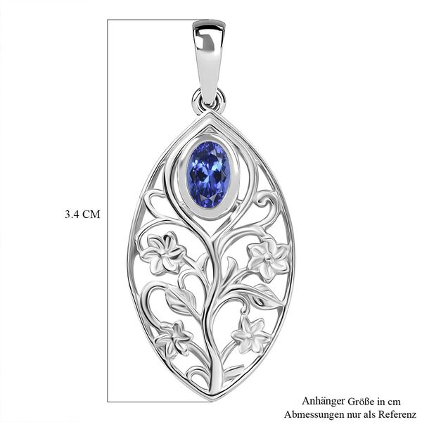 Tansanit Anhänger 925 Silber rhodiniert ca. 0.46 ct image number 6