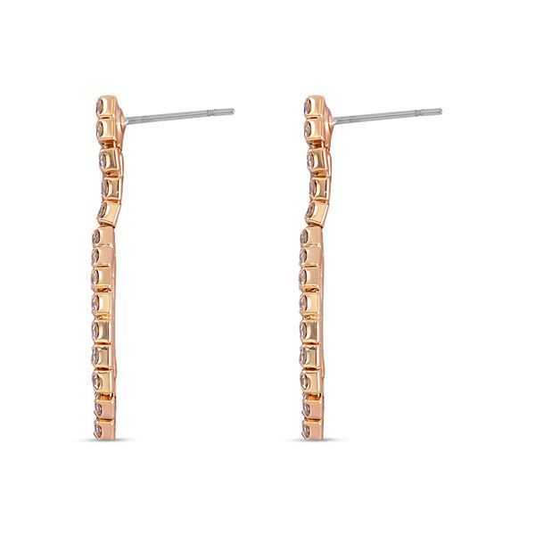 2er Set Wei&szlig;er Kristall Halskette und Ohrh&auml;nger, goldfarben image number 6