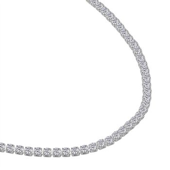 2er-Set- wei&szlig;e Kristall-Halskette und Armband - 0,50 ct.