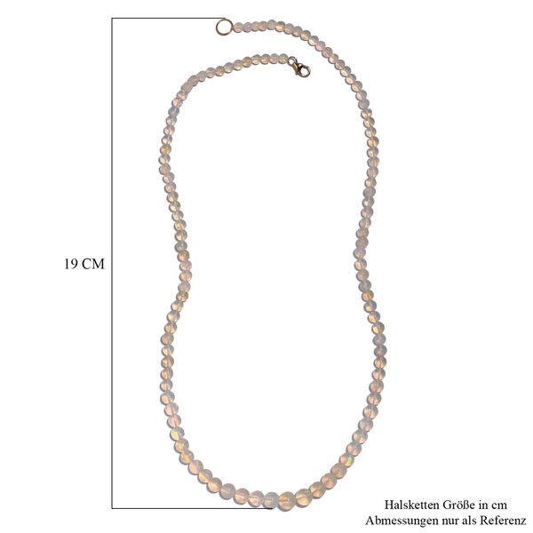 Nat&uuml;rliche, &auml;thiopische Opal-Halskette, 50 cm - 53 ct. image number 6