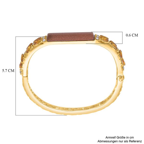 Gold Sandstein, Kristall Armreif ca. 18 cm  Std Gelb image number 4