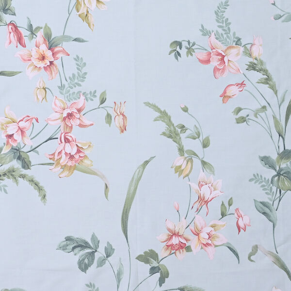 SERENITY NIGHT: 3er-Set - Seidensteppdecke und 2 Kissenbez&uuml;ge, Blumenmuster, Blau&nbsp; image number 7