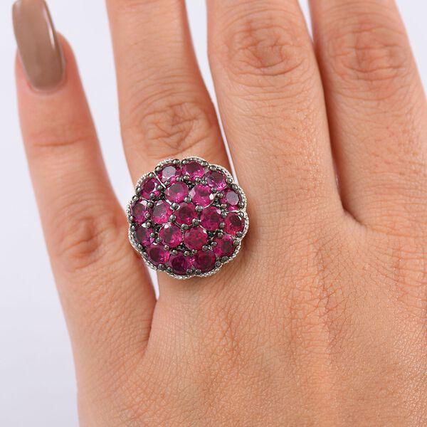 D'Joy Rhodolith Granat und schwarzer Spinell Ring - 6 ct. image number 3