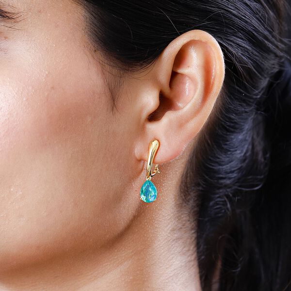 Pfau Triplett Quarz Solit&auml;r Ohrringe- 4,40 ct. image number 3