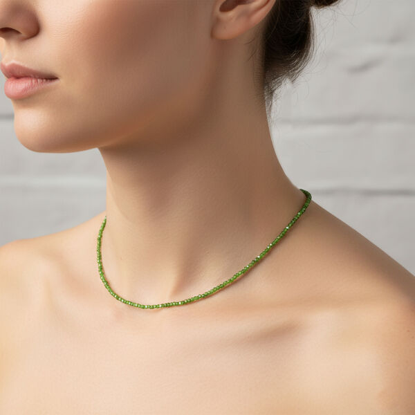 Nat&uuml;rliche Chromdiopsid 45+5cm Halskette - 10,45 ct. image number 2