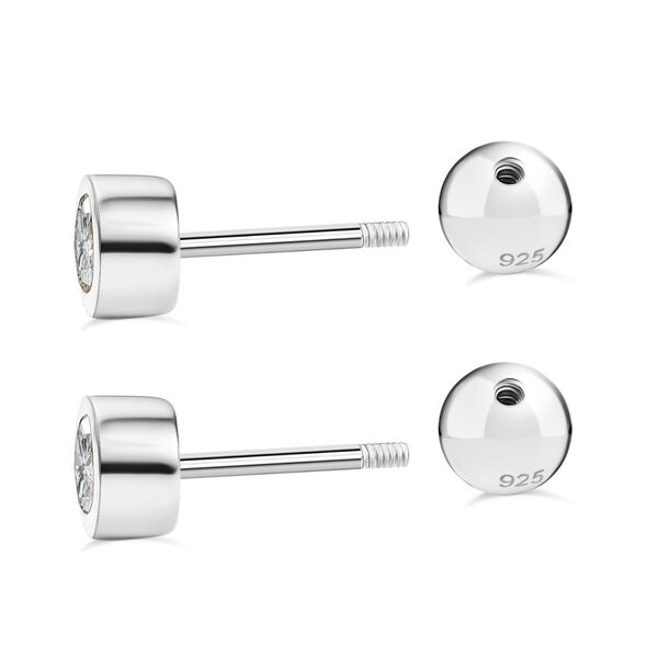 Moissanit Ohrringe, 925 Silber rhodiniert - 0,46 ct. image number 4