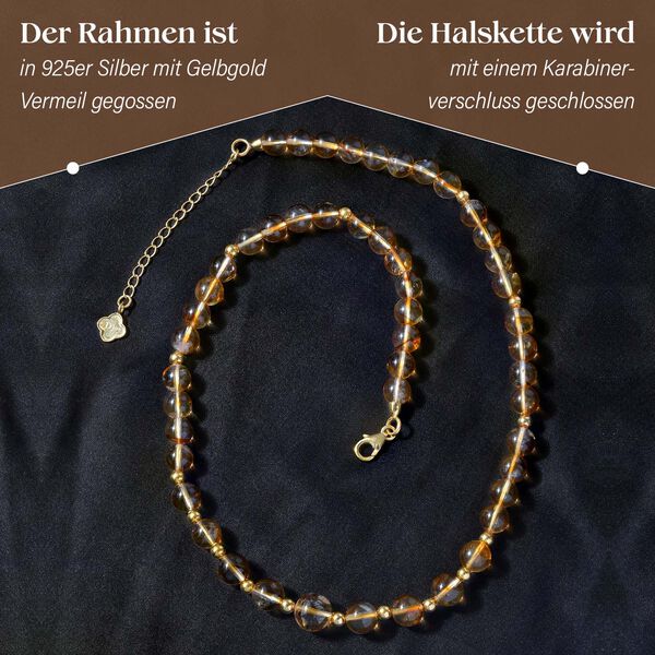 Citrin Halskette, 45 cm  - 170 ct. image number 4