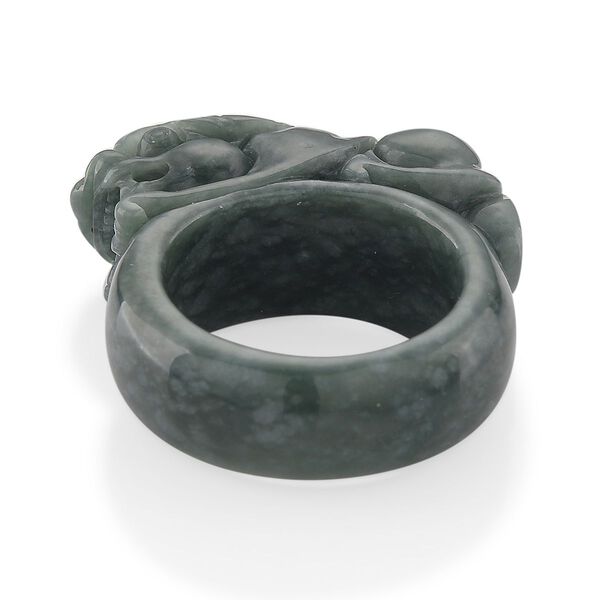 Natürlicher Olmek Jadeit Pixiu Ring - 90 ct. image number 3