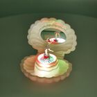 Muschel-Drehorgel mit LED-Licht und tanzender Ballerina, Spiegel, Hellrosa image number 1