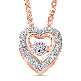 LUXURIANT DIAMOND - Lab Grown Diamant SI-GH Schmuckset 925 Silber 750 Roségold Vermeil ca. 0.25 ct