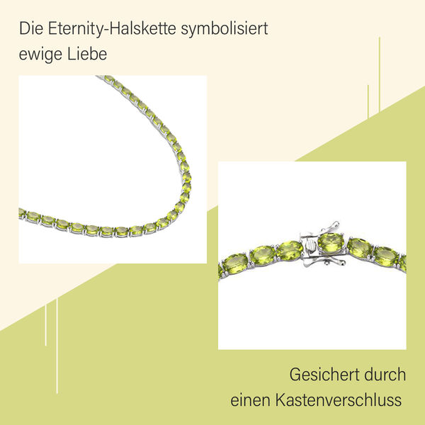 Zierlicher Peridot-Eternity-Choker-Halskette- 53,67 ct. image number 7