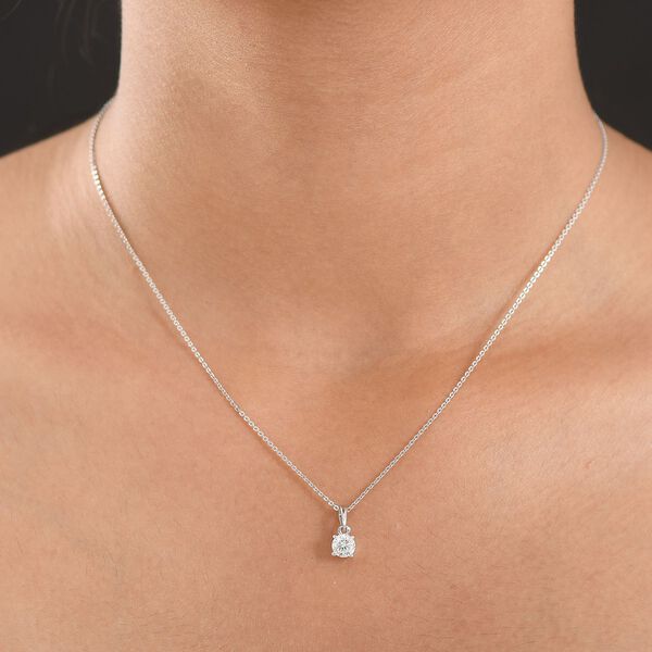 Moissanit Anh&auml;nger, 925 Silber rhodiniert - 0,46 ct. image number 2
