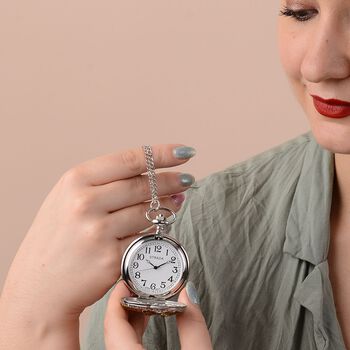 STRADA Taschenuhr mit 79cm Kette im Giraffenmotiv, Japanisches Uhrwerk
