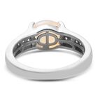 Natürlicher Äthiopischer Opal und Zirkon Ring 925 Silber zweifarbige Überzug image number 4