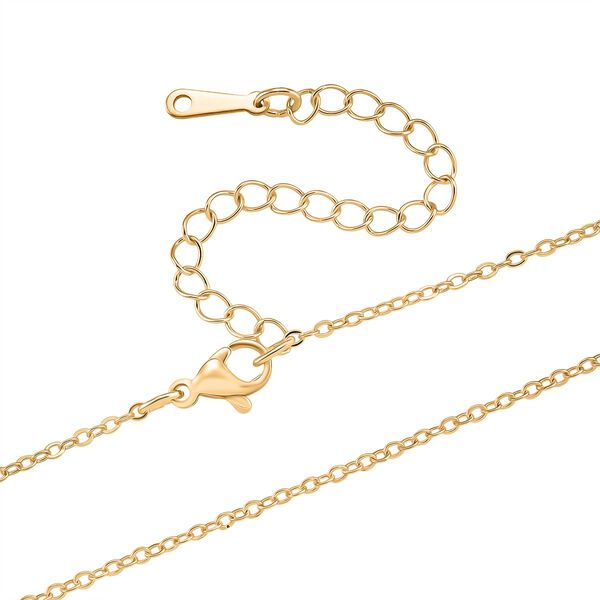 Wei&szlig;e S&uuml;&szlig;wasser Perle, Wei&szlig;er Zirkonia Schmuckset (ca. 50 cm + 5 cm Extender), Nickelfreies Messing gelb vergoldet image number 5