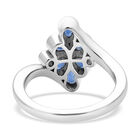 Kyanit und Zirkon Bypass Ring 925 Silber rhodiniert  ca. 1,15 ct image number 5