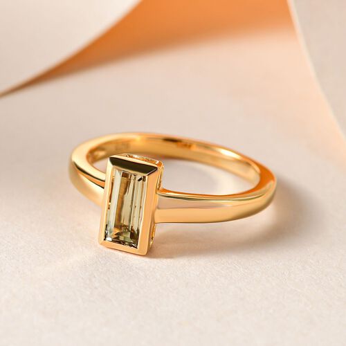 AAA Turkizit-Ring, 925 Silber Gelbgold Vermeil  ca. 1,02 ct image number 1
