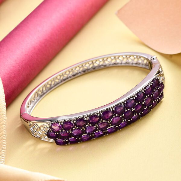 Afrikanischer Amethyst Armreif, 19 cm - 14,10 ct. image number 2