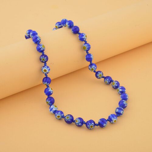 Murano-Stil, Murano-Glasperlen Design, Halskette, ca. 50 cm, Blau image number 1