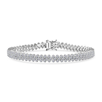 LUXURIANT DIAMOND - Lab Grown Diamant SI-GH Armband ca. 18 cm 925 Silber Rhodiniert ca. 6,36 ct.