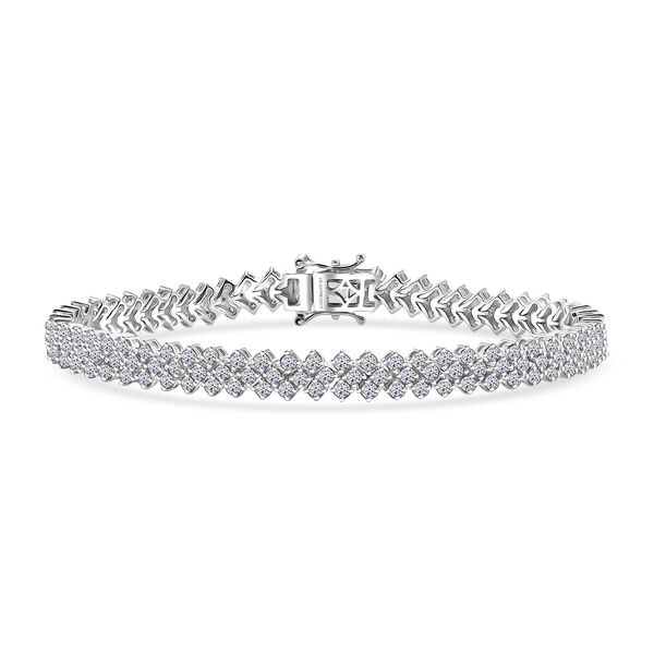 LUXURIANT DIAMOND - Lab Grown Diamant SI-GH Armband ca. 18 cm 925 Silber Rhodiniert ca. 6,36 ct.