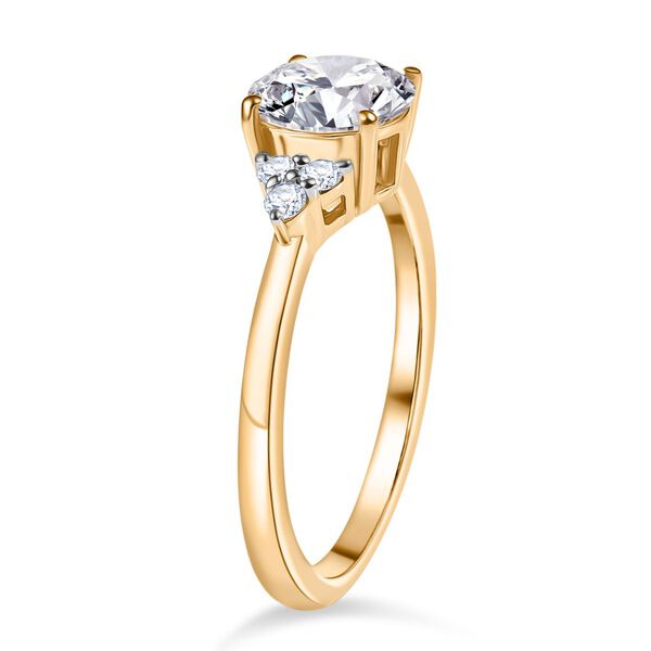 2er Set - D'Joy Moissanit Ring und Anhänger, 925 Silber 750 Gelb vergoldet (Größe 19.00), (10-15 Werktage Lieferzeit) ca. 4.38 ct image number 5