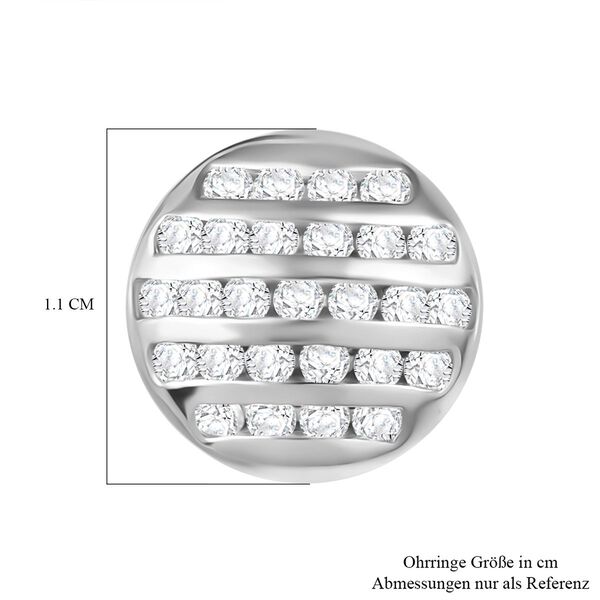 Moissanit Ohrringe, 925 Silber rhodiniert - 1,08 ct. image number 5
