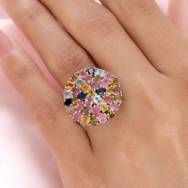 Natürlicher Mehrfach-Turmalin Ring image number 3