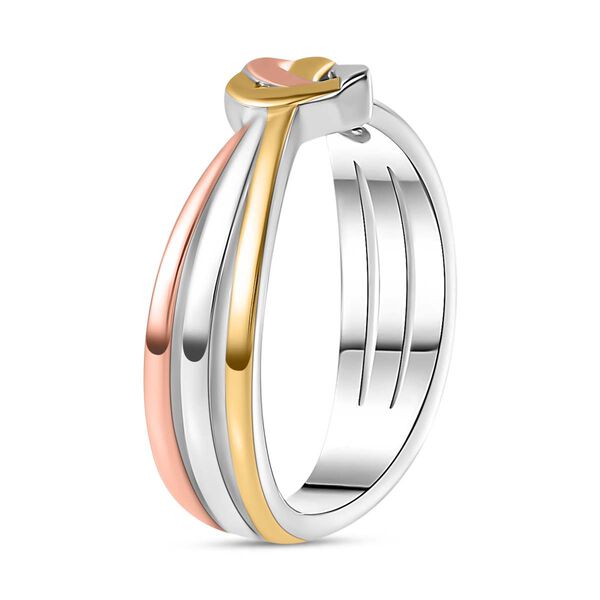 GP Amore Kollektion - Tricolor Herzknoten Ring image number 5