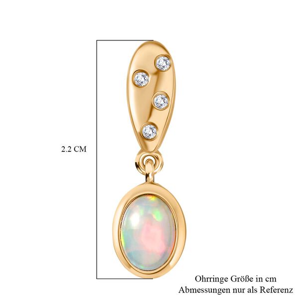 D'Joy AA nat&uuml;rliche, &auml;thiopische Welo Opal und Zirkon Ohrringe - 1,19 ct. image number 6