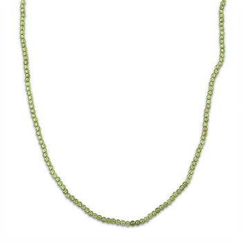 Peridot Halskette ca. 45 cm 316L Edelstahl ca. 130,00 ct.