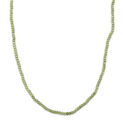 Nat&uuml;rliche Peridot Halskette ca. 45 cm 316L Edelstahl ca. 130.00 ct