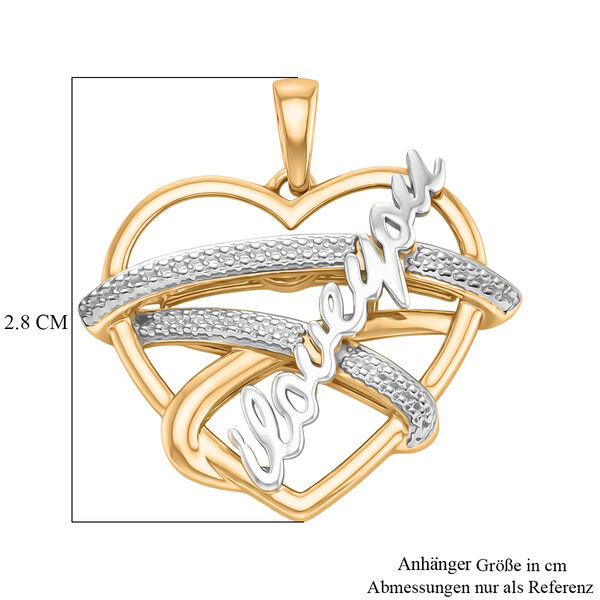 GP - Kanchanaburi Blauer Saphir Anh&auml;nger 925 Silber platiniert und vergoldet ca. 0,02 ct. image number 6