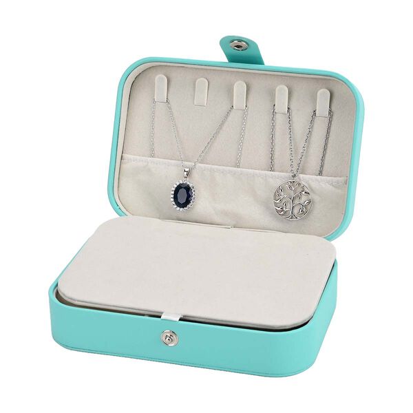 Reise-Schmuckkästchen mit 10 Silberputztüchern, 17x11x5 cm (Box), 11x7 cm (10 Tücher), Grün image number 7