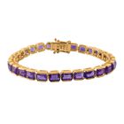AA Afrikanischer Amethyst Armband ca. 20 cm 925 Silber Gelbgold Vermeil ca. 17,30 ct.