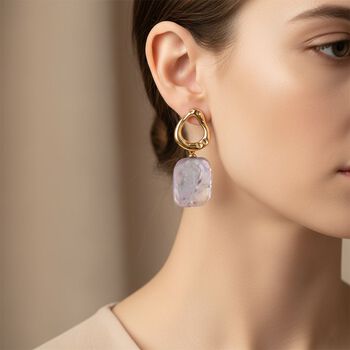 Mehrfarbige Keshi Perle Ohrringe Nickelfreies Messing, Goldfarben