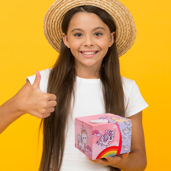 M&uuml;nzstehlende Einhorn Spardose, Gr&ouml;&szlig;e 12x10x9 cm, 2xAA (Batterien nicht inkl.) image number 2