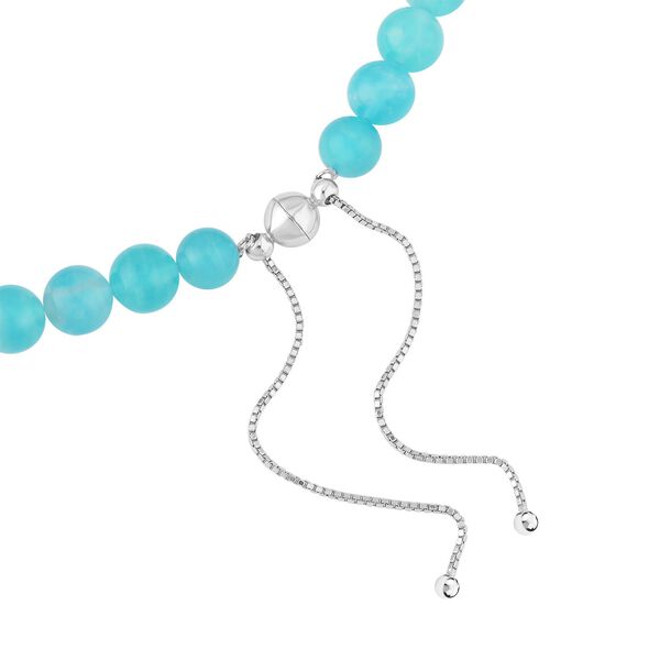 Amazonit Halskette ca. 50 cm, 925 Silber rhodiniert ca. 425.00 ct image number 4