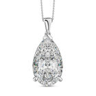 LUXURIANT DIAMOND - Lab Grown Diamant IGI zertifiziert VS/EF, Anhänger 925 Silber rhodiniert ca. 10.00 ct