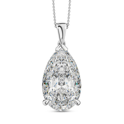 LUXURIANT DIAMOND - Lab Grown Diamant IGI zertifiziert VS/EF, Anh&auml;nger 925 Silber rhodiniert ca. 10.00 ct