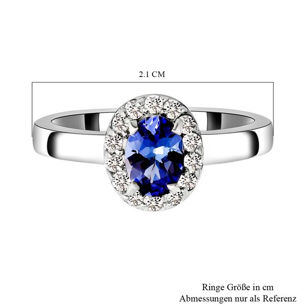 Tansanit und Zirkon Ring - 1,10 ct. image number 5