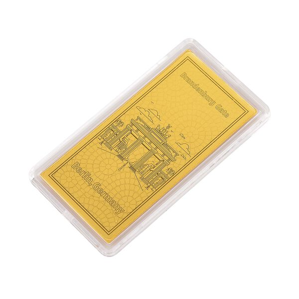 Ein Hauch von Luxus- 999er Goldplatte Brandenburger Tor image number 3