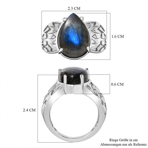 Labradorit Ring Messing (Größe 16.00) ca. 6,13 ct image number 8